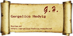 Gergelics Hedvig névjegykártya
